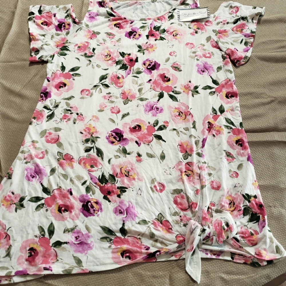 Womens Cold Shoulder Blouse Size Large